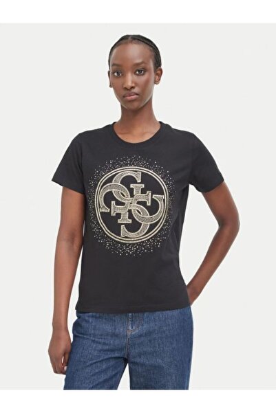 Guess Black Stone Logo Women's T-Shirt