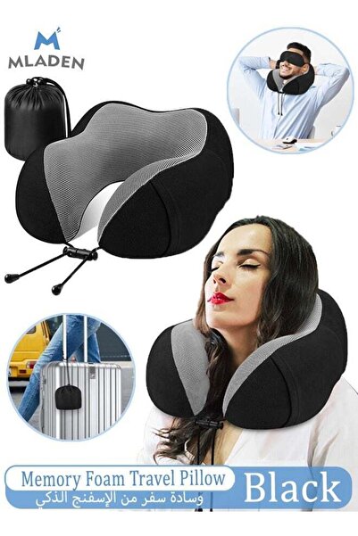 MLADEN Neck Pillow for Traveling Premium Memory Foam Upgraded Travel Neck Pil...