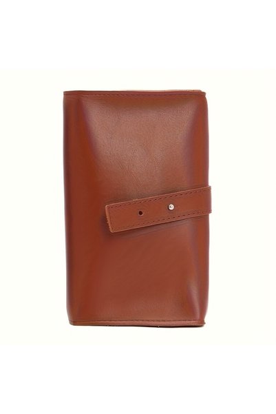 Choice brown 1pc PU Leather Multi-Compartment Organizer-Portable Tech School ...