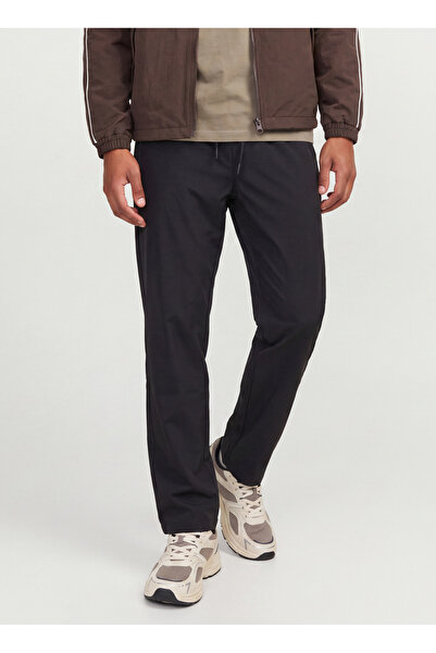 Jack & Jones Black Men's Sweatpants 12298266 Jjsstrata Rib-Stop Pants