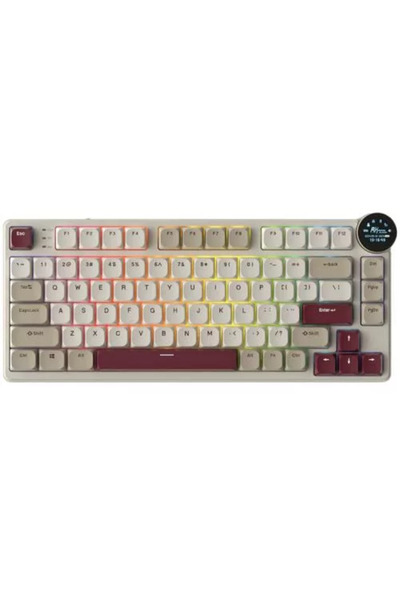 ROYAL KLUDGE Tastatură Gaming N80 Switch Roșu iluminare RGB cu fir și fără fi...