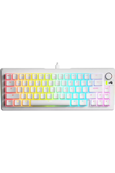 Glorious Tastatură Gaming GMMK 3 Alb RGB 65% Pre-asamblată Switch-uri Fox MX ...