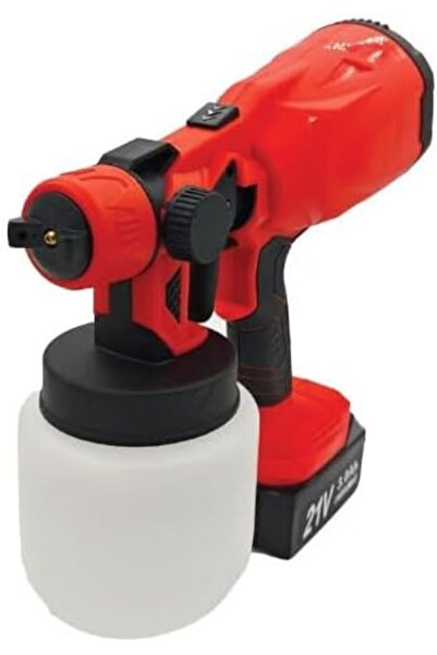 Generic Electric Spray Gun DX2570, 21V, 800ml Tank Capacity 38000 RPM Motor, 100-200 cm Spray Range, Hassle-Free Painting, Cordless Power Source, 800ml Container