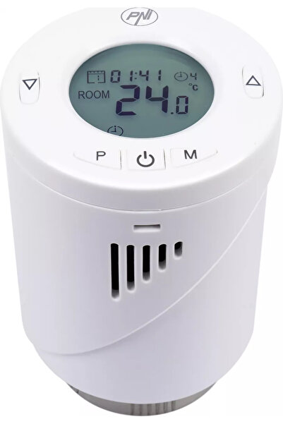 PNI Cap termostatic inteligent CT25T fara fir aplicatie de mobil Tuya Smart Alb