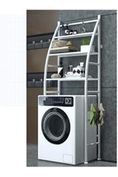 GENERAL M MIAOYAN Adjustable Laundry Shelf Over Toilet Washing Machine Storag...