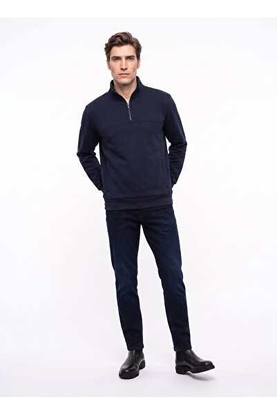 Mustang Lacivert Erkek Slim Fit Yıkamalı Denim Pantolon VEGAS SLIM -1304