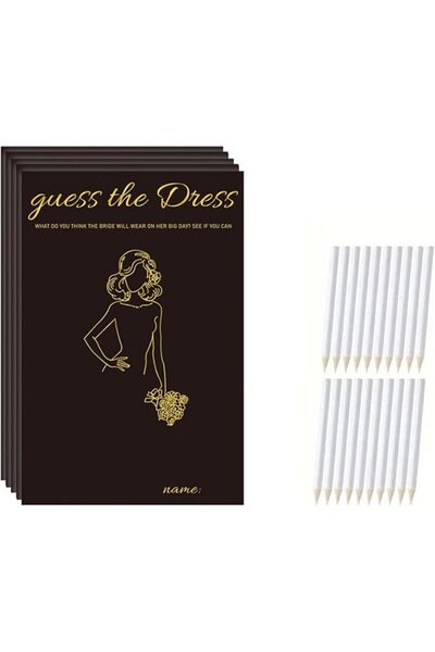 AZONEE Wedding Game Cards Set, Black Gold Foil Bridal Shower Activity Cards, ...