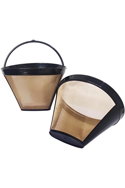 ALMEKAQUZ 2Pcs Reusable Coffee Filter Basket, No.4 Cone Coffee Maker Filters,...
