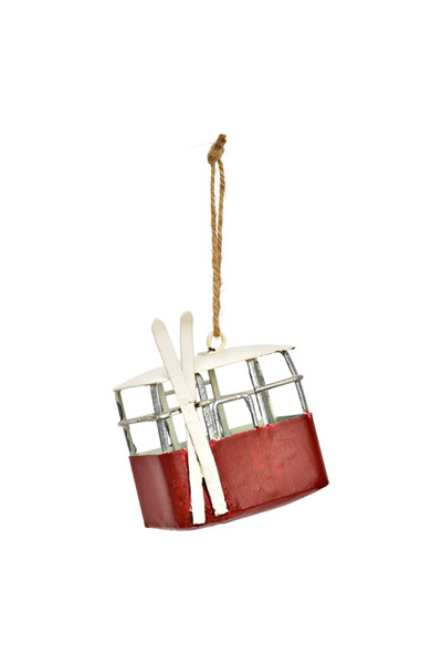 DecoDepot Decoration telecabin, metallic, 7x8x4 cm