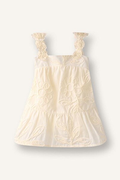 DeFacto 100% Cotton Brode Dress Baby Girl (26 Hs)