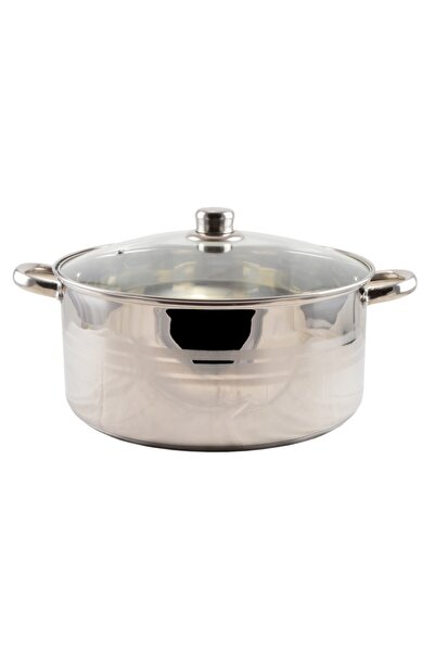 Perfect Home Cratiță din inox cu capac din sticlă 10.5 litri