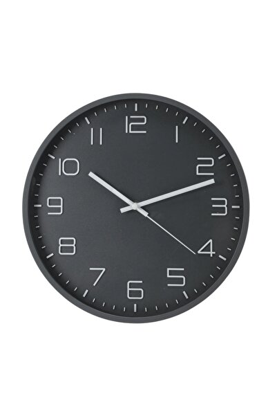 Koopman Ceas de perete antracit cu numere 3D albe, 30 cm, design modern