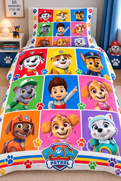EVSEHOMES Pawpatrol Series, Single Duvet Cover Set (Without Sheets)