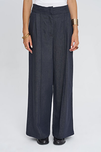 Orfeo Negro Women's High Waist Wide Leg Denim Pants