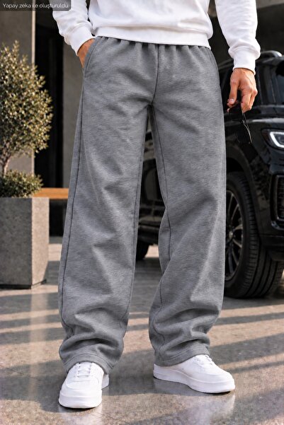 caddekombin Men's Loose Fit Sweatpants Relaxed Fit Two Thread Sports Pants