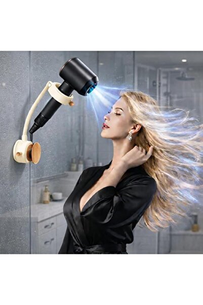 SYOSI Hands-Free Hair Dryer Holder Wall Mounted, No Drill Installation, Sucti...