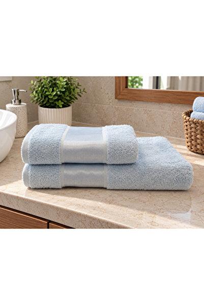 Tanem Home 100% Cotton 2-Piece Towel Set 50X90 Hand and Face Towel + 70X140 B...