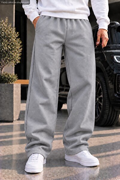 caddekombin Men's Loose Fit Sweatpants Relaxed Fit Two Thread Sports Pants