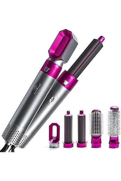 Bukela 5-in-1 Hot Air Hair Dryer and Curler Tool Set – Multi-Function Hair St...