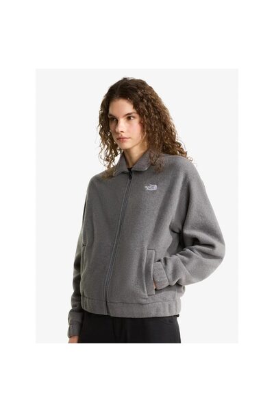 THE NORTH FACE Fleece Collared Kadın Gri Ceket (NF0A8J6K0V21)