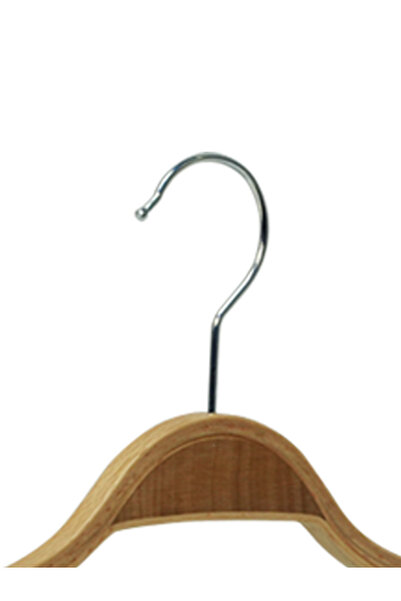 NYN Ahşap 8000 14-17 Yaş 36CM Barlı Çocuk Askısı Naturel Renk 24 Adet