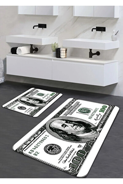 Liva home SET DE 2 CĂȚĂRI DE BAIE LUXOASE, IMPRIMATE DIGITAL, CU BURETE, ÎN D...