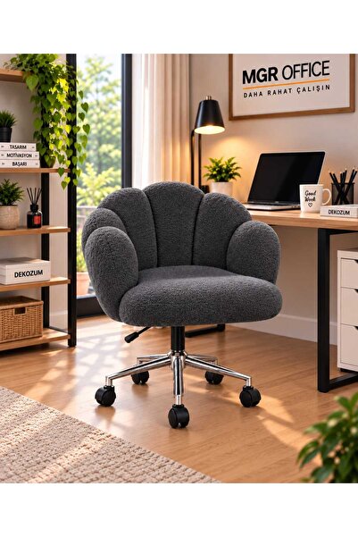 Mgr Office ROSELLA Teddy Ofis Koltuğu Krom Ayaklı Tekerlekli Yükseklik Ayarlı...