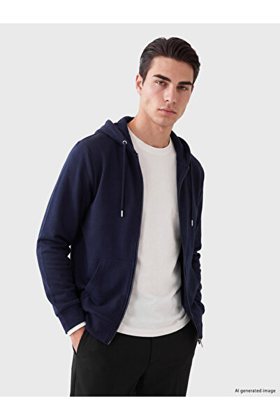 LC Waikiki Quality Parts from Çelebi Store Men's Zippered Sweatshirt with Hood