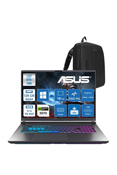 ASUS Rog Strix G18 G815LP Intel Core Ultra 7 255HX 128GB 8TB SSD RTX5070 18" ...