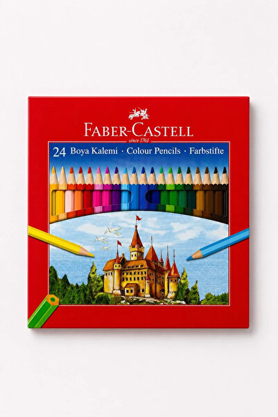 Faber Castell Faber-Castell 24 Renk Kuru Boya Kalemi | Canlı Renkler Resim ve...