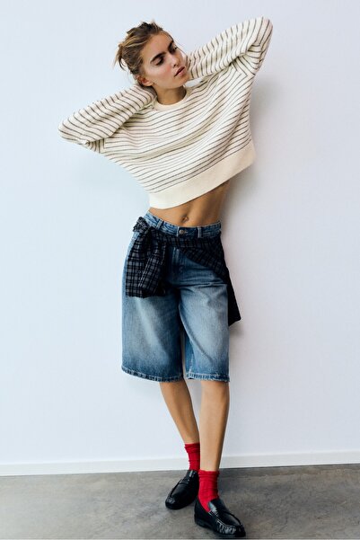 Pull & Bear Soft örgü boxy kazak