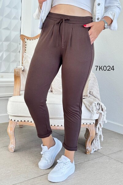 İnce Topuk بنطلون مودال ذو ساقين 7K024