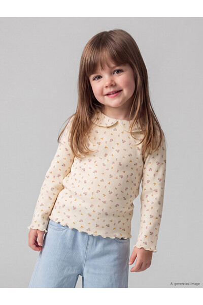 LC Waikiki Quality Pieces from Çelebi Store Floral Baby Girl T-Shirt