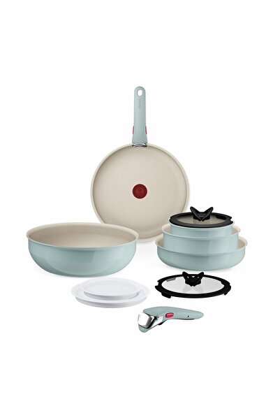 TEFAL Ingenio Serenity tencere seti 11 parça - alüminyumdan yapılmış , Okaliptüs