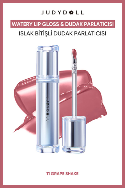 JUDYDOLL Ice Watery Lip Gloss Nem Veren Parlak Dudak Parlatıcısı 11 Grape Shake
