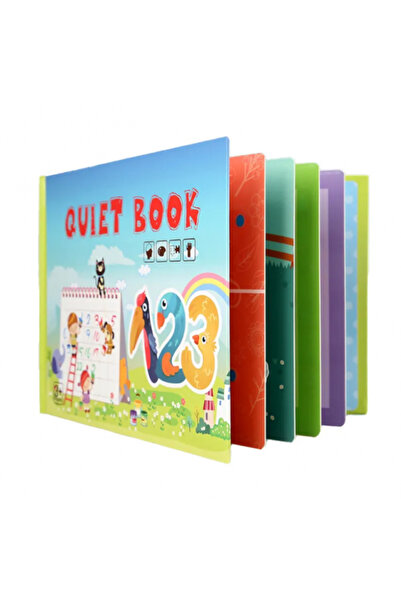 aistoys Carte cognitivă cu autocolante reutilizabile, model cu numere – Quiet...