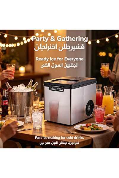 ALSAIF ELEC Portable Countertop Ice Maker Machine, 6 Mins Fast Cylindrical Ic...