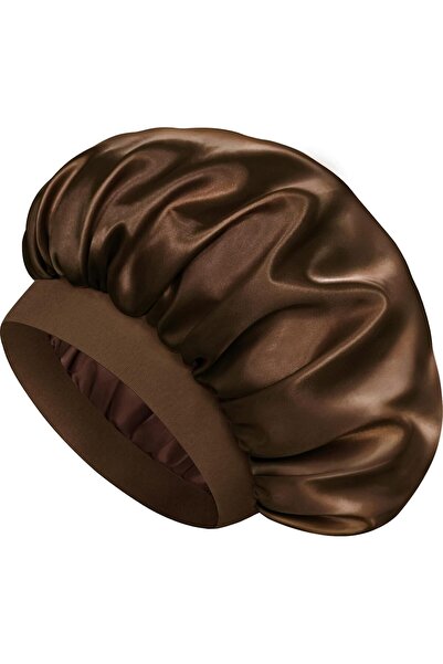 EHOME Doitory Satin Silk Bonnet for Hair, Double Layer Sleep Cap for Men & Wo...