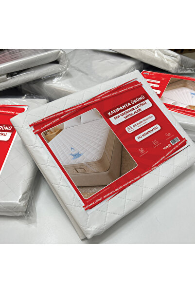BY ÖZCE TEKSTİL Nonwoven Kapitone Sıvı Geçirmez Yatak Alezi 4 Köşesi Fitted L...