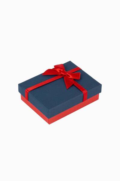 Meidi Packing Meidi Jewelry Box Normal Paper, 7x9x3 cm - Navy Blue / Red - Se...