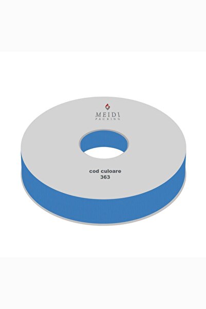 Meidi Packing Meidi Textile Ribbing Ribbon, 0.9 cm wide, 100 y long - Blue Grey