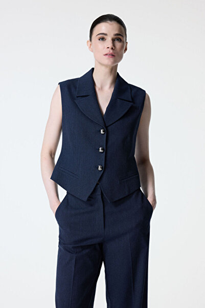 adL Lacivert Denim Görünümlü Yelek