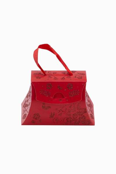 Meidi Packing Meidi Gift Box Folded Bag, 12x6.5x7.5 cm - Red - Set of 20 pcs