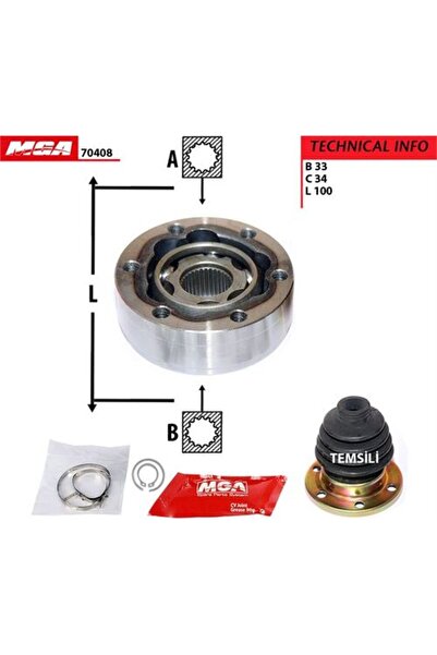 MGA 70408 İç Aks Kafası VW Caddy 96 Golf 86 Passat 88 Polo 05> 2Q0498104