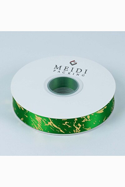 Meidi Packing Meidi Flame print ribbon - Green / Gilded