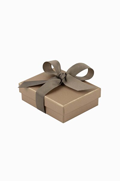 Meidi Packing Meidi Jewelry Box Ribon Down RD, 7x9x3 cm - Gilded / Brown - Se...