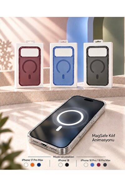 İPhone 18 pro Max Magsafe özellikli Renkli Kılıf