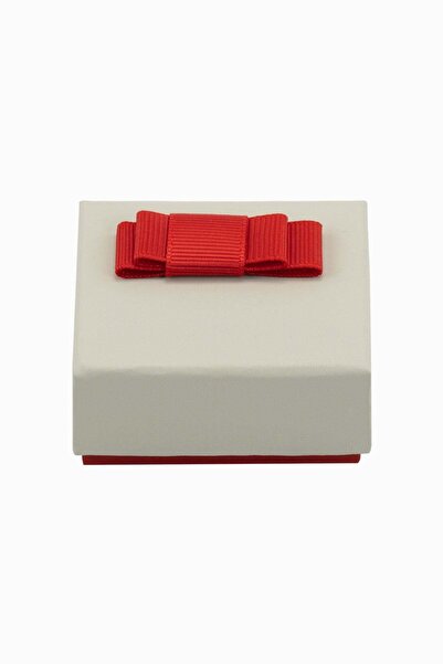 Meidi Packing Meidi Flower Up F.U Jewelry Box, 6x6x2.5 cm - Cream / Red / Gra...
