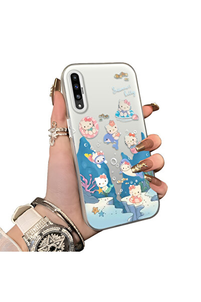 CHICASELUX Samsung Galaxy A50/A50S/A30S Uyumlu Denizaltı Dünya Karikatür Kedi...
