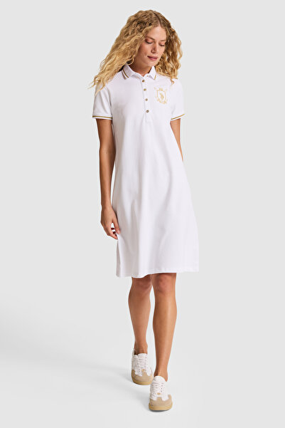 U.S. Polo Assn. Women's White Knitted Dress 50326033-Vr013